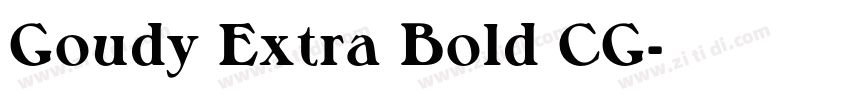 Goudy Extra Bold CG字体转换